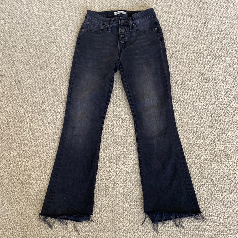 Madewell Cali demi boot black jeans . Size 25.